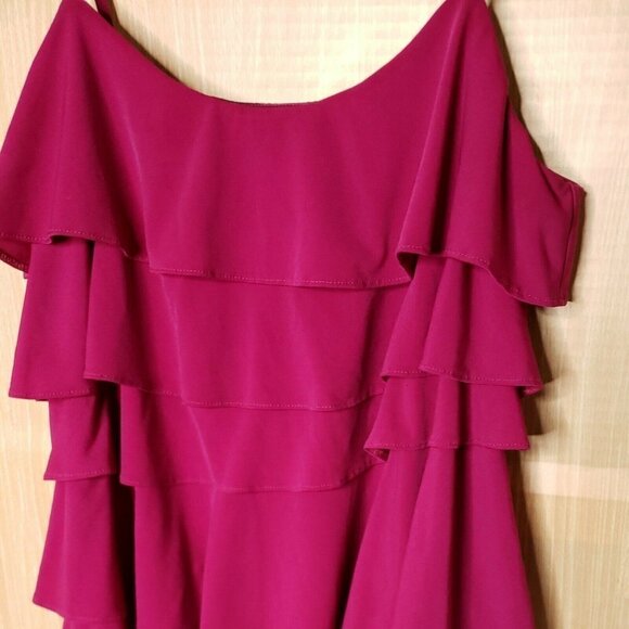 New York & Company Purple Layered dress Large - Picture 4 of 6